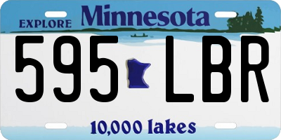 MN license plate 595LBR