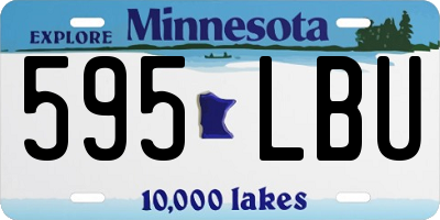 MN license plate 595LBU