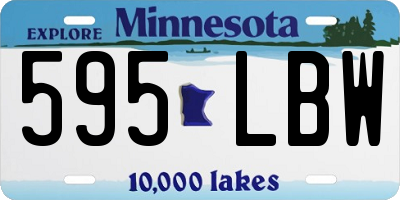 MN license plate 595LBW