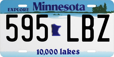 MN license plate 595LBZ