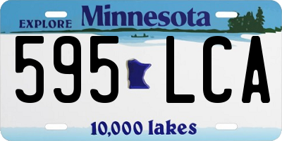 MN license plate 595LCA