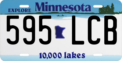 MN license plate 595LCB