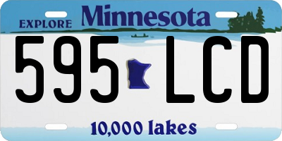 MN license plate 595LCD