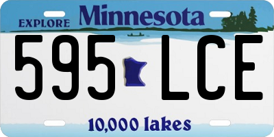 MN license plate 595LCE