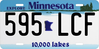 MN license plate 595LCF