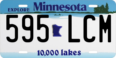 MN license plate 595LCM