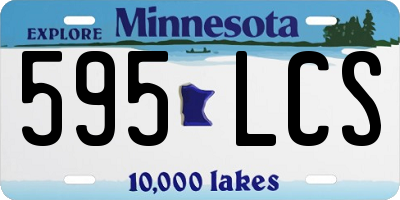 MN license plate 595LCS