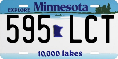 MN license plate 595LCT