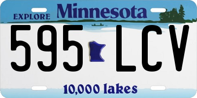 MN license plate 595LCV