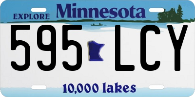 MN license plate 595LCY