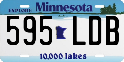 MN license plate 595LDB