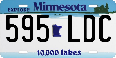 MN license plate 595LDC