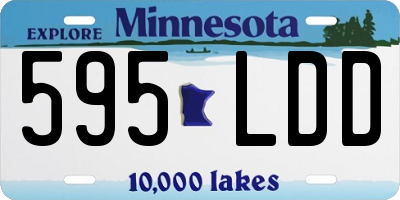 MN license plate 595LDD