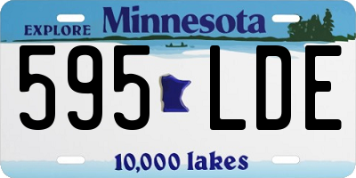 MN license plate 595LDE