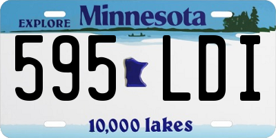 MN license plate 595LDI