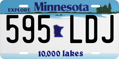 MN license plate 595LDJ
