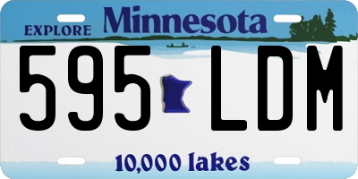 MN license plate 595LDM