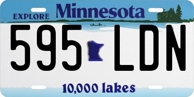 MN license plate 595LDN