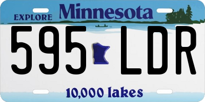 MN license plate 595LDR