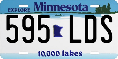 MN license plate 595LDS