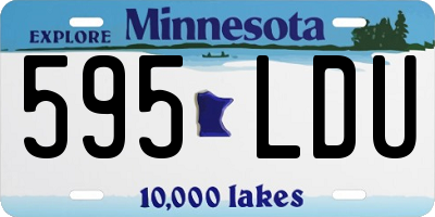 MN license plate 595LDU