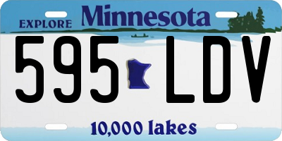 MN license plate 595LDV