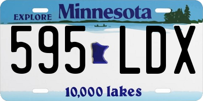 MN license plate 595LDX