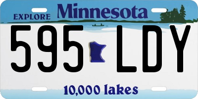 MN license plate 595LDY