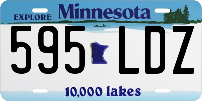 MN license plate 595LDZ