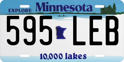 MN license plate 595LEB