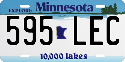 MN license plate 595LEC