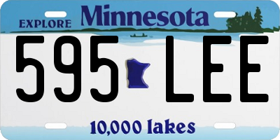 MN license plate 595LEE