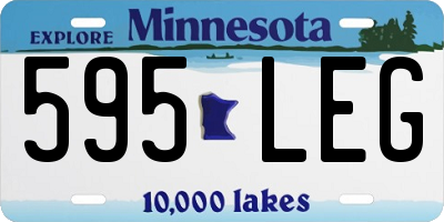 MN license plate 595LEG