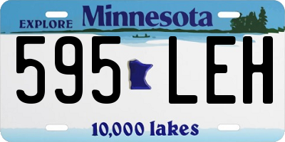 MN license plate 595LEH
