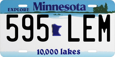 MN license plate 595LEM