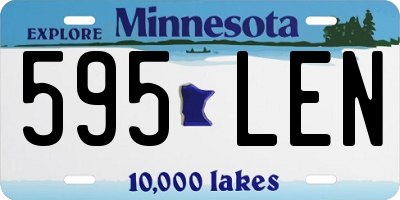 MN license plate 595LEN