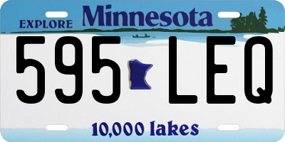 MN license plate 595LEQ
