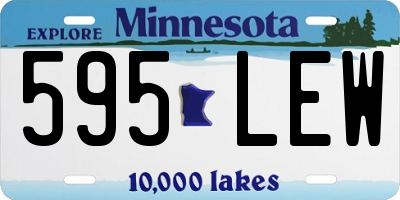 MN license plate 595LEW