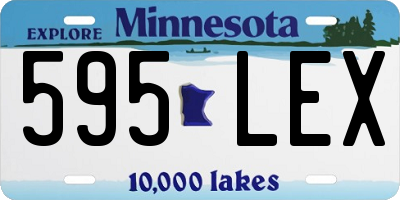 MN license plate 595LEX