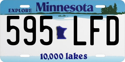 MN license plate 595LFD