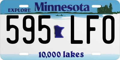 MN license plate 595LFO