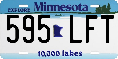 MN license plate 595LFT