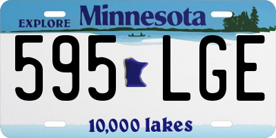 MN license plate 595LGE