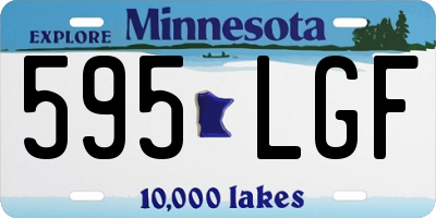 MN license plate 595LGF
