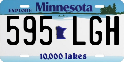MN license plate 595LGH