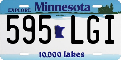 MN license plate 595LGI