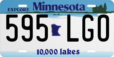 MN license plate 595LGO