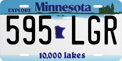 MN license plate 595LGR