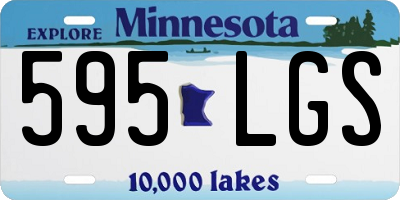 MN license plate 595LGS