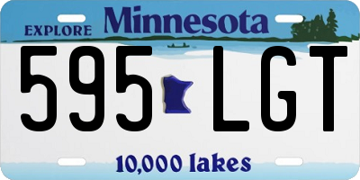 MN license plate 595LGT